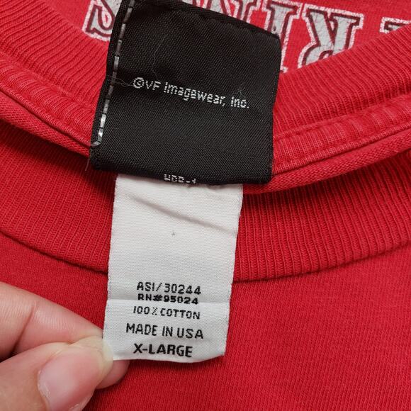 Harley Davidson T-Shirt Mens XL Red Sleeveless Muscle Shirt Cut Off Missouri USA - Picture 3 of 13